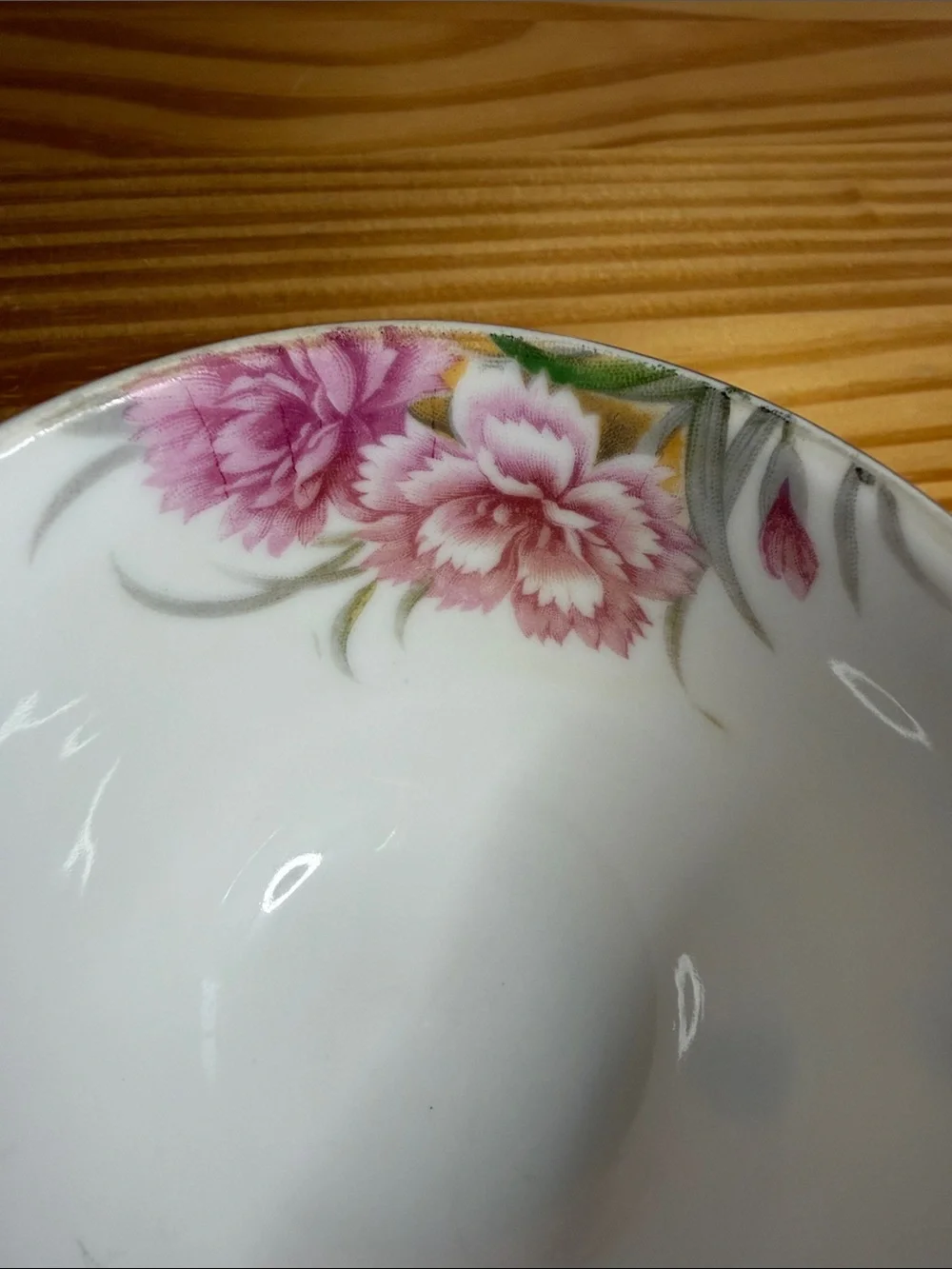 Antique Noritake Japan Pink Carnation Teacup & Saucer Set 1921-1924